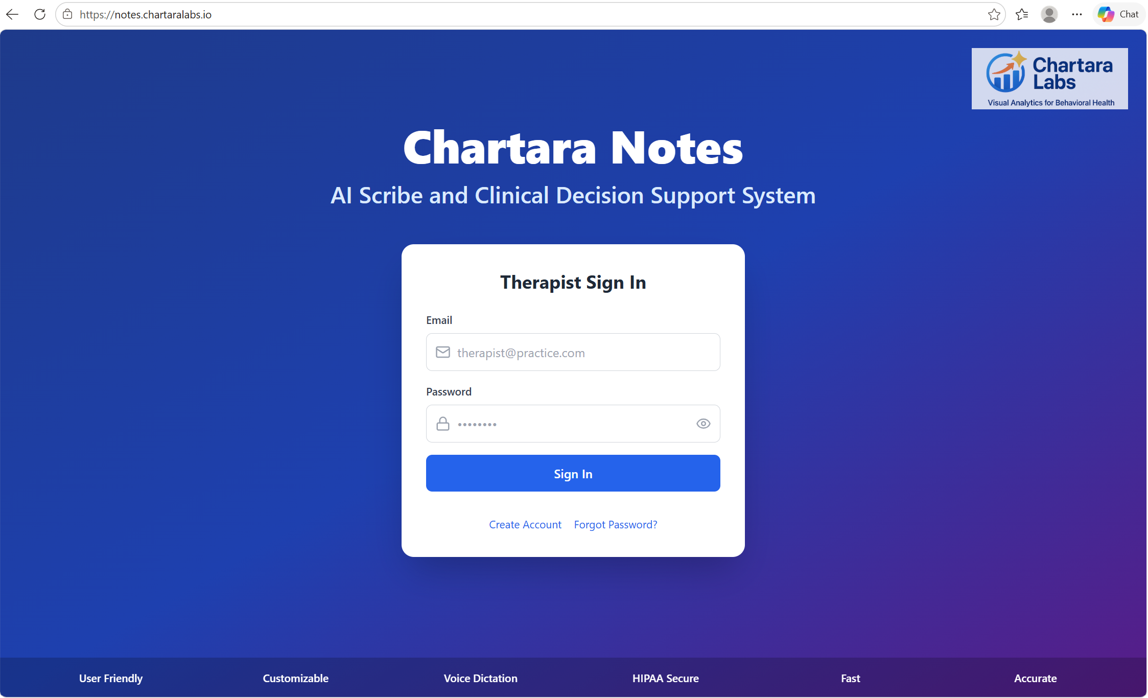 Chartara Notes Dashboard